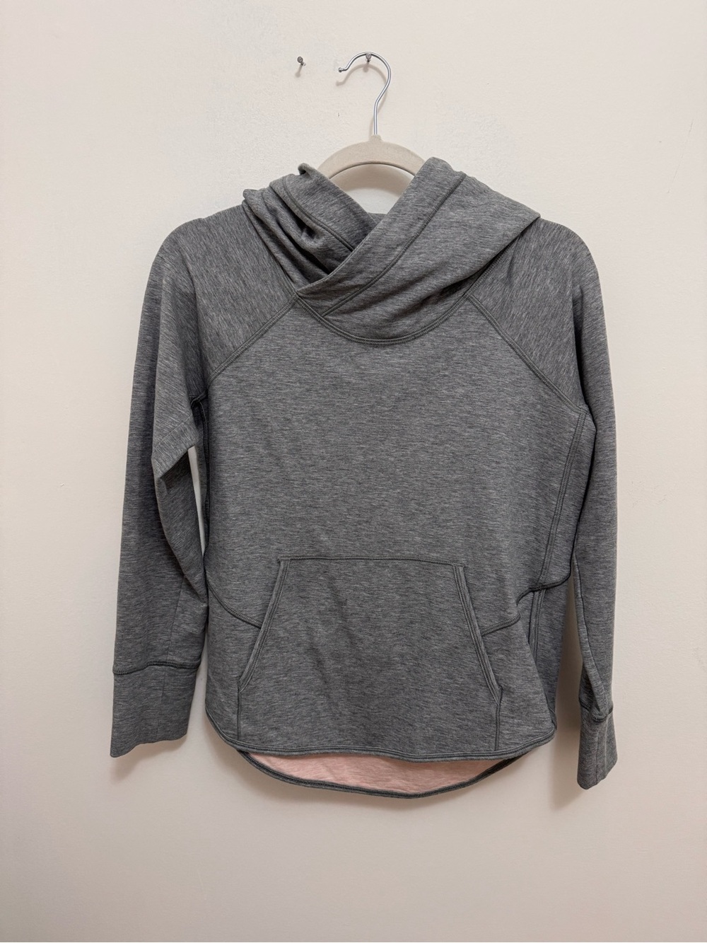 lululemon athletica Gray Cross-Over Hooded Sweatshirt